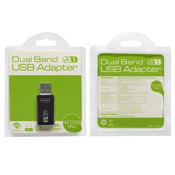 Dual-band Wireless USB Tinklo plokštė 2.4/5 ghz 1200Mbps Belaidis USB Wi-fi 