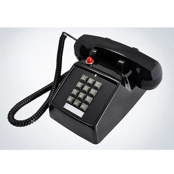 Dual Eilutės Sąsaja Corded Stalas Telefonas su Garsiai Varpininkas, Raudonos Šviesos, Flash, Retro 1-Ragelis Laidinį Telefoną, Namų, Biuro