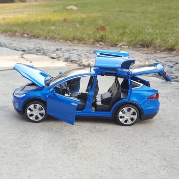 Dubee Naujas 1:32 Tesla MODEL X Lydinio Automobilio Modelį Diecasts & Žaislinės Transporto priemonės Žaislinius Automobilius Nemokamas Pristatymas Vaikas Žaislai Vaikams Dovanos Berniuko Žaislas