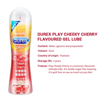 Durex Play Įžūlus Vyšnių, Braškių Naudai Tepalai Atšilimo Žmogaus tepimo skysčio Saugus Priklausomas nuo Intymių Sekso Žaislų Poroms
