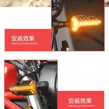 Dvasia Žvėris-L13 Universalus Motociklas Posūkio Signalo LED dienos-laikas ir nakties metu veikia šviesos Motociklų Priekiniai/Galiniai posūkio rodiklio