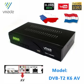 DVB-T2 Set Top Boxes, HD 1080p Karšto Pardavimo Europa čekijos Respublika DVB T2 HEVC H. 265 Dekoderis yra TV Imtuvas Parama 