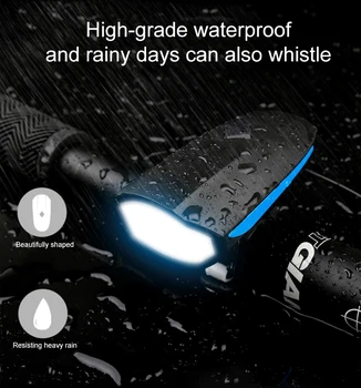Dviračio Šviesos USB Įkraunamas LED Dviračio Žibintai Su Ragų MTB Žibintas Priekinis Žibintas Žibintuvėlis Žibintų Dviračių Priedai
