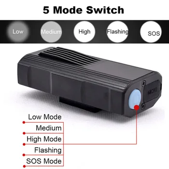 Dviračio Šviesos USB Įkrovimo 3000mAh Dviračio Šviesos Dviračių MTB Žibintai LED Žibintuvėlis atsparus Vandeniui Kempingas Nešiojamų Žibintų