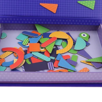 Dėžutė 3D Geometrijos Dėlionės Švietimo Žaislai, Magnetinė Piešimo Dėlionės Žaidimas Kūdikių Lopšelio Color & Formų Mokymosi Žaidimas