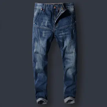Džinsai Vyrams Rudenį vyriški Elastiniai Harlan Jeans vyriški Prarasti Atsitiktinis Kelnės Dviračiais Jeans Black jeansMore Dydžių 28-38 40