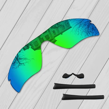 E. O. S Juoda Ausis Kojinės Nosies Pagalvėlės Gumos Rinkinys + Smaragdas Žalia Poliarizuota Pakeitimas Objektyvai už Oakley Radaro Kelias Akiniai nuo saulės