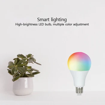 E27 WIFI LED lemputė tuya PROGRAMĄ Smart remote control RGB tamsos spalvų koregavimo paramos Alexa balso kontrolės 110V 240V namų LED lemputės