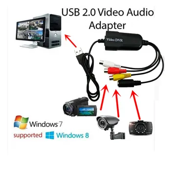 Easycap USB 2.0 TV Tuner, DVD Užfiksuoti Keitiklis Įrašo Imtuvas, Garso Vaizdo