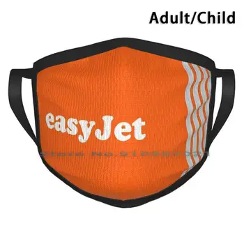 Easyjet Skalbti Daugkartinių Burnos, Veido Kaukė Su Filtrais Vaikų Suaugusiųjų Easyjet Aviacijos Reaktyvinis Lėktuvas Pilotas Kapitonas Juostelės Keturi
