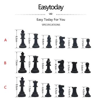 Easytoday Lauko Šachmatų Žaidimo Rinkinys Nešiojamų Plastiko Šachmatų Sintetinės Odos Valdybos Dirželiai Kelionės Essentials 