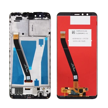 Ekranas lcd Huawei Y9 2018 LCD Ekranas Jutiklinis Ekranas skaitmeninis keitiklis komplektuojami Su Rėmo Huawei Y9 2018 LCD FLA-LX1 LX3