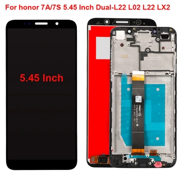 Ekrano ir Huawei Honor 7A DUA-L22 5.45 colių LCD Jutiklinis Ekranas Su Rėmo Ekranas Replacment apie huawei honor 7A/7S rusų
