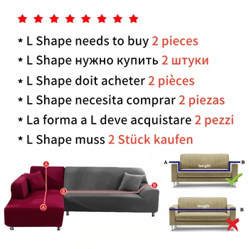 Elastinga sofa cover paprastas atspausdintas sofa padengti namo apdailos derinys sofa cover L-formos universalus supa sofa dangtelį nustatyti