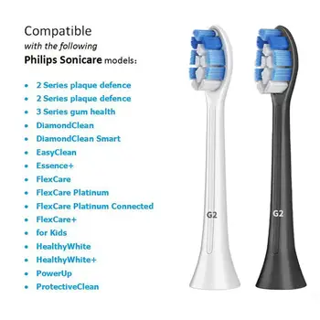 Elektriniai dantų šepetėlį Pakeisti Vadovai, Suderinama su Visais Phillips Sonicare Snap-On Elektriniai dantų šepetėliai Bluetooth Teptuku Vadovai