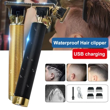 Elektriniai Plaukų Clipper Plaukų Žoliapjovės Kirpykla Kirpimas USB Įkrovimo Barzda Žoliapjovės Vyrų Belaidžius Plaukų Pjovimas Su 4 Ribą Šukos