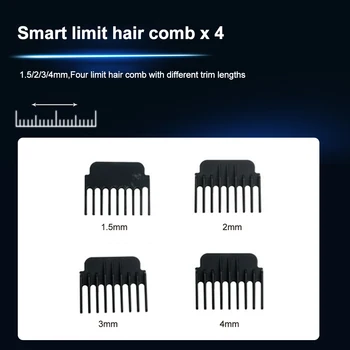 Elektriniai Plaukų Clipper Plaukų Žoliapjovės Kirpykla Kirpimas USB Įkrovimo Barzda Žoliapjovės Vyrų Belaidžius Plaukų Pjovimas Su 4 Ribą Šukos