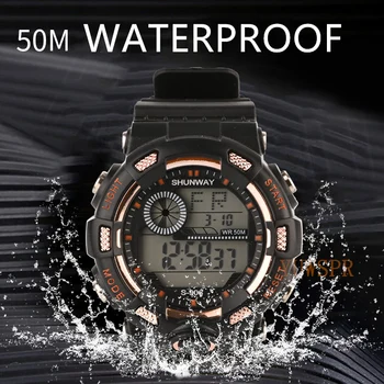 Elektroninių Žiūrėti Skaitmeninę Plaukimo Sporto Laikrodžiai Dideli Berniukai Silikono Guma Naktį Šviesos Watchband Atsitiktinis Vaikai Laikrodis 906
