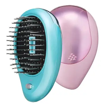 Elektros Joninių Hairbrush Mini Plaukų Šepetys Šukos Massager Vibracijos Plaukų, Galvos Odos Massager Teptuku Anti-Static Joninis Plaukų Šepetys