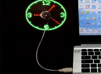 Elektros Laikrodis Ventiliatorius LED Žibintai Laiko Modelio Ekranas USB Įkrautos