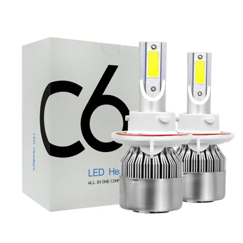 Elglux 1pair H4 LED Lemputė H1 H3 H7 H11 H13 9005 HB3 9006 HB4 880 881 H27 9004 9007 Auto priekinio Žibinto 8000LM COB Automobilio Šviesos diodų (LED) Lempos