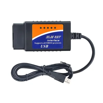 ELM327 USB HW V1.5 OBD2 Diagnostinis Įrankis, ELM 327 V1.5 OBDII Automobilių Diagnostikos Sąsaja Skaitytuvas ELM-327 OBD 2 Parama Multi-language