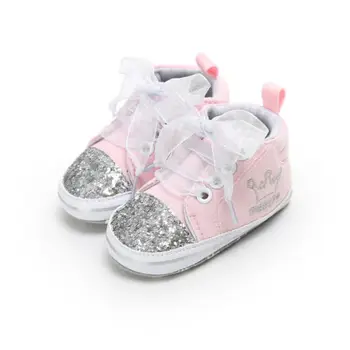 Emmababy Kūdikio karūna vaikiška avalynė Baby Girl Drobės China Minkštas Vienintelis Lovelę Sneaker Bateliai Prewalker stilingas naujų funkcijų