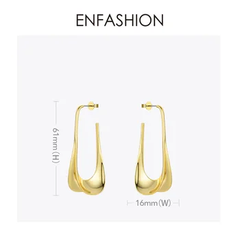 ENFASHION Metalo Žiedlapis Lašas Auskarai Moterims, Aukso Spalvos Pareiškimą Ilgai Lapų Tabaluoti Earings bižuterijos Oorbellen 2020 E1050