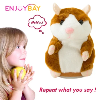 Enjoybay Mielas Kalbėti Žiurkėno Pliušiniai Žaislai Elektroniniai Kalbėti Augintiniai Pokalbio Garso Įrašas, Pakartokite Pliušinis Žaislas Juokinga Švietimo Žaislas Vaikams