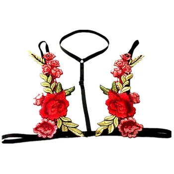 Erotinis Rožių Liemenėlė Moterims Seksualus Apatiniai Gėlių Sekso Klubą, Šokių Apatinis Trikotažas Porų Homewear Atostogų Paplūdimio Drabužiai