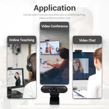 ESCAM WEB05 HD 1080P Kamera, Kompiuteris PC Web Kamera su Mikrofonu Kameros Live Transliacijos Vaizdo skambučius Konferencijos Darbą