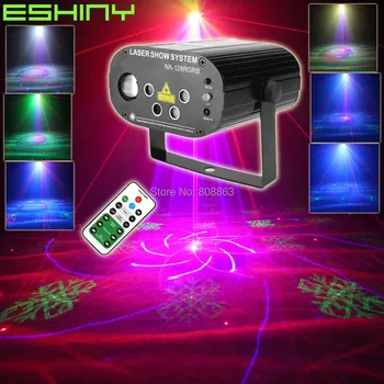 ESHINY MINI 5 Objektyvo Nuotolinio RGB Lazeris 128 Modelius Projektorius LED Klubas Šalies Baras DJ Atostogų Kalėdos Šokio Scenos Šviesos Efektas N85T251