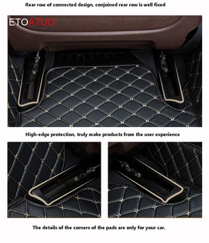 ETOATUO Custom Automobilių grindų kilimėlis Peugeot Visus Modelį RCZ 4008 308 508 301 301 307 207 2008 3008 206 408 5008 607 automobilių stiliaus automobilį