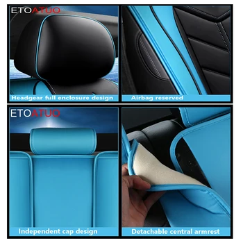 ETOATUO Universalus odinis Automobilių Sėdynių užvalkalai už 