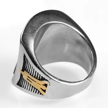 Europa ir Jungtinės amerikos valstijos nerūdijančio plieno G žiedas Didmeninė vyrų žiedas Masonai titano plieno žiedas