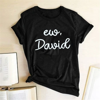 EW, David Spausdinimas marškinėliai Moterims Vasaros 2020 Viršūnes Paaugliams Atsitiktinis 