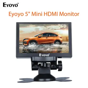 Eyoyo 5 Colių Mini Sunkvežimis Automobilio Galinio galinio vaizdo Monitorius Atbuline Kamera, LCD Ekranas, HDMI VGA, BNC Saugumo Atsarginės Pagalvėlės Ekranas