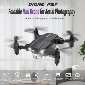 F87 RC Mini Drone 4K HD Dual Camera Profesinės aerofotografija WIFI FPV Sulankstomas Quadcopter Aukštis Paspaudę Žaislai