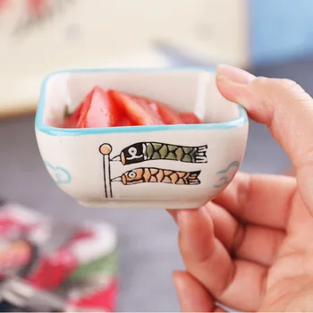 FANCITY Japonijos retro stiliaus skonio patiekalas kūrybos ranka-dažytos keramikos užkandis mažas patiekalas namų marinatas patiekalas garstyčių patiekalas, padažas di