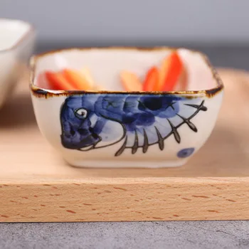 FANCITY Japonijos retro stiliaus skonio patiekalas kūrybos ranka-dažytos keramikos užkandis mažas patiekalas namų marinatas patiekalas garstyčių patiekalas, padažas di