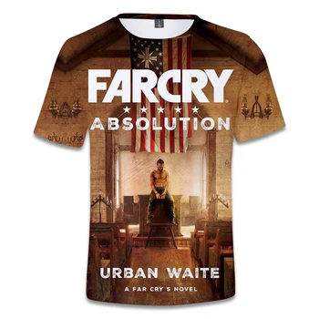 Far Cry 5 T Shirt Vaikų, Vyrų, Moterų, Berniukų, Mergaičių Atsitiktinis Juokinga 3D Marškinėlius (T-shirt Harajuku Mados T Marškinėliai topai 160-4XL Drabužiai