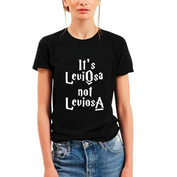 Femme, Tai Leviosa Ne Leviosa Magija Tumblr Juokinga T-shirt Moterims, Harajuku Punk Viršūnes Tee Marškinėliai
