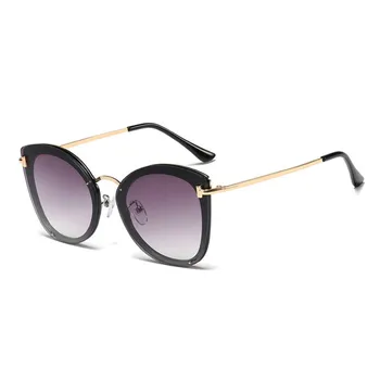 FENCHI 2020 pink cat eye akiniai nuo saulės moterims retro prabangos prekės ženklo dizaineris juoda moterų akiniai taškus feminino zonnebril dames