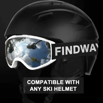 Findway prekės Slidinėjimo Akiniai su UV Apsauga, OTG Dizaino Anti-Rūko Žiemos Sniego Sporto snieglenčių Sniego slidinėjimo Akiniai Vyrams, Moterims