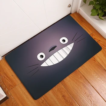Flanelė anti-slydimo kilimėliai Totoro katė mielas gyvūnų spausdinti Stačiakampio formos Kilimėlis 40*60cm Įėjimo Doormats Skalbti Virtuvės Grindys Vonios kambarys