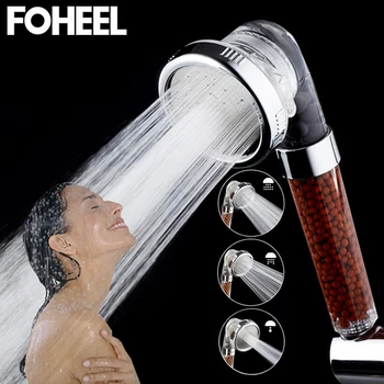 FOHEEL dušo galvutė vertus, dušas, reguliuojamas 3 režimo aukšto slėgio dušo galvutė vandens taupymo SPA vonios kambarys rankinės dušo galvutes