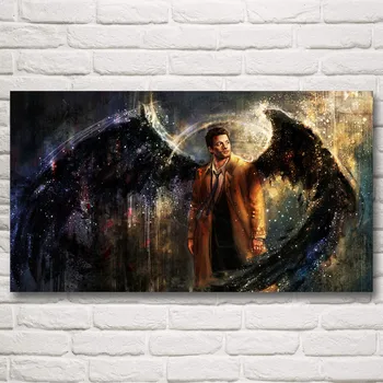FOOCAME Supernatural - Velnias Dvasios TV Serialas Meno Šilko Audinys Plakatai ir Spausdinamos Nuotraukos Dekoratyvinės Sienų Tapybos Namų Puošybai