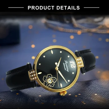 FORSINING Automatinis laikrodis Moterims, Elegantiškas Ponios Laikrodžiai Top Brand Prabanga Moterų Automatinis Laikrodis Odinis Dirželis женские часы