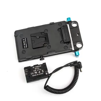 FOTGA V Mount Plate Baterijos Plokštė, Adapteris, Pora, turinti LP-E6 Kabelis Transliacijos SLR HD kamera