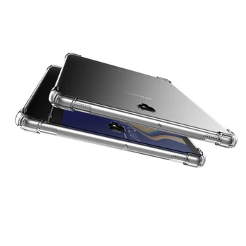 Funda Samsung Galaxy Tab 10,5 2018 SM-T590 SM-T595 atsparus smūgiams skaidrus, minkštos silikono atveju lankstus bamperis galinis dangtelis